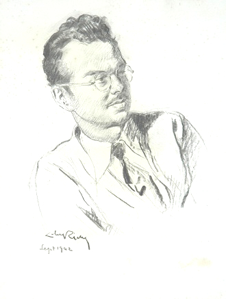 Portrait de Robert Margerit par Alméry Lobel-Riche, septembre 1942.