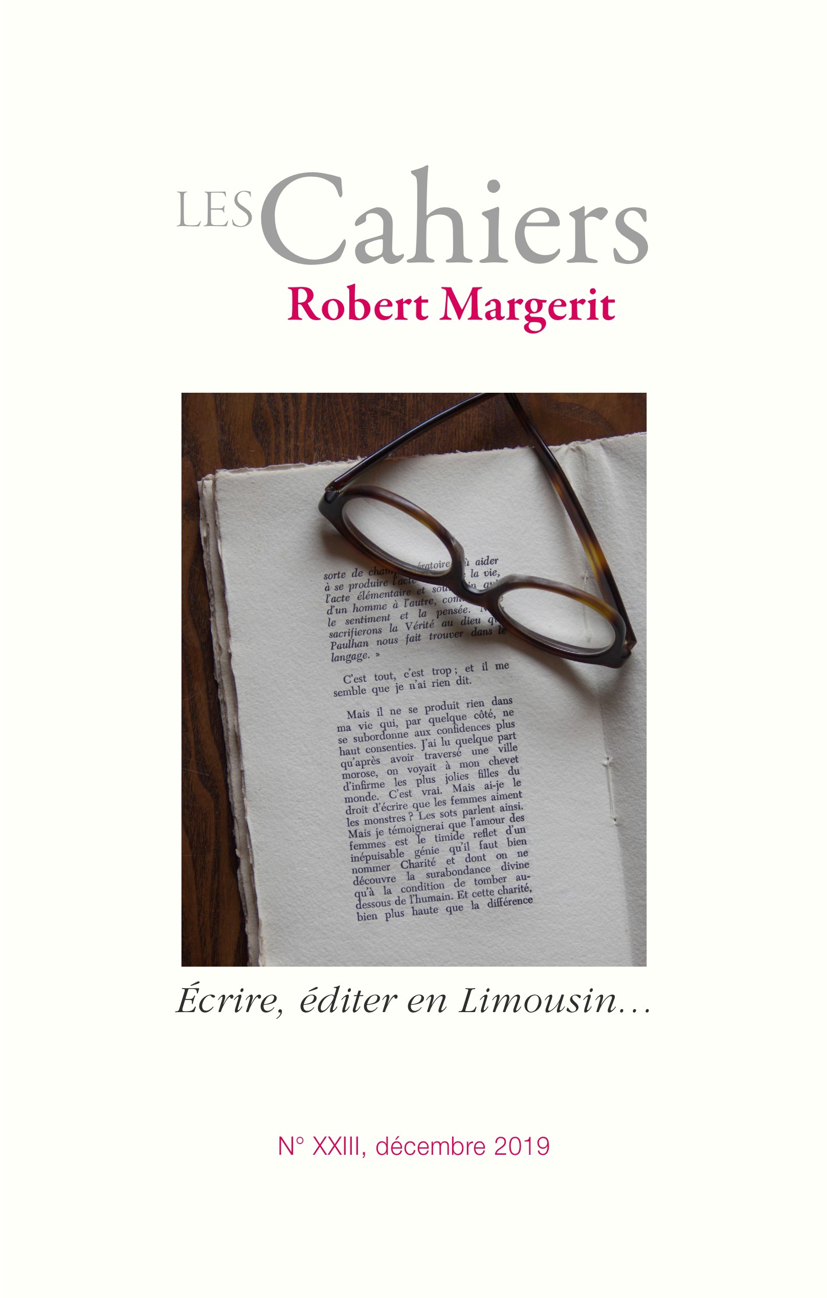 couverture des Cahiers XXIII Cahiers